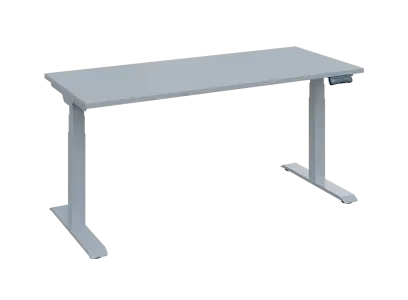 Fleximax 27-18 výškově nastavitelný stůl, kovová podnož stříbrná, deska 25 mm, široký 1800 mm, šedá